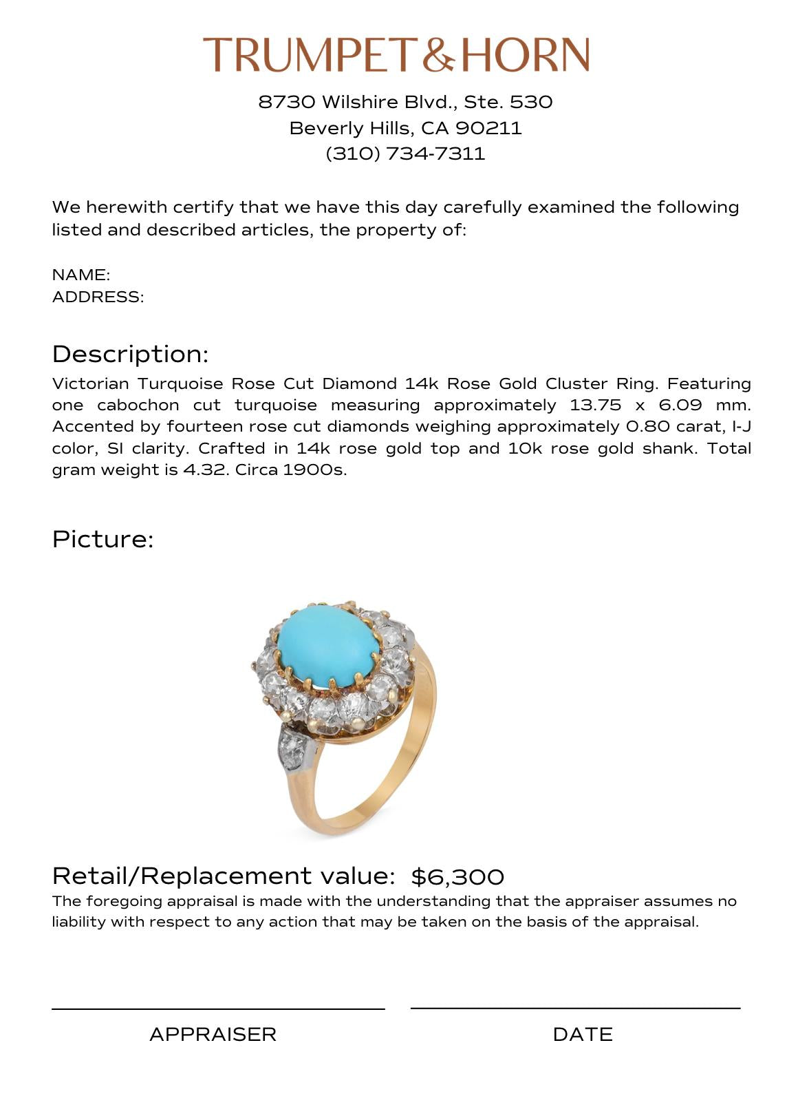Appraisal Certificate