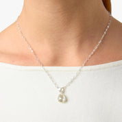 Lugano 5.77 carat IGI rose cut diamond 18k white gold drop necklace