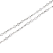 Lugano 5.77 carat IGI rose cut diamond 18k white gold drop necklace