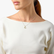 Lugano 5.77 carat IGI rose cut diamond 18k white gold drop necklace