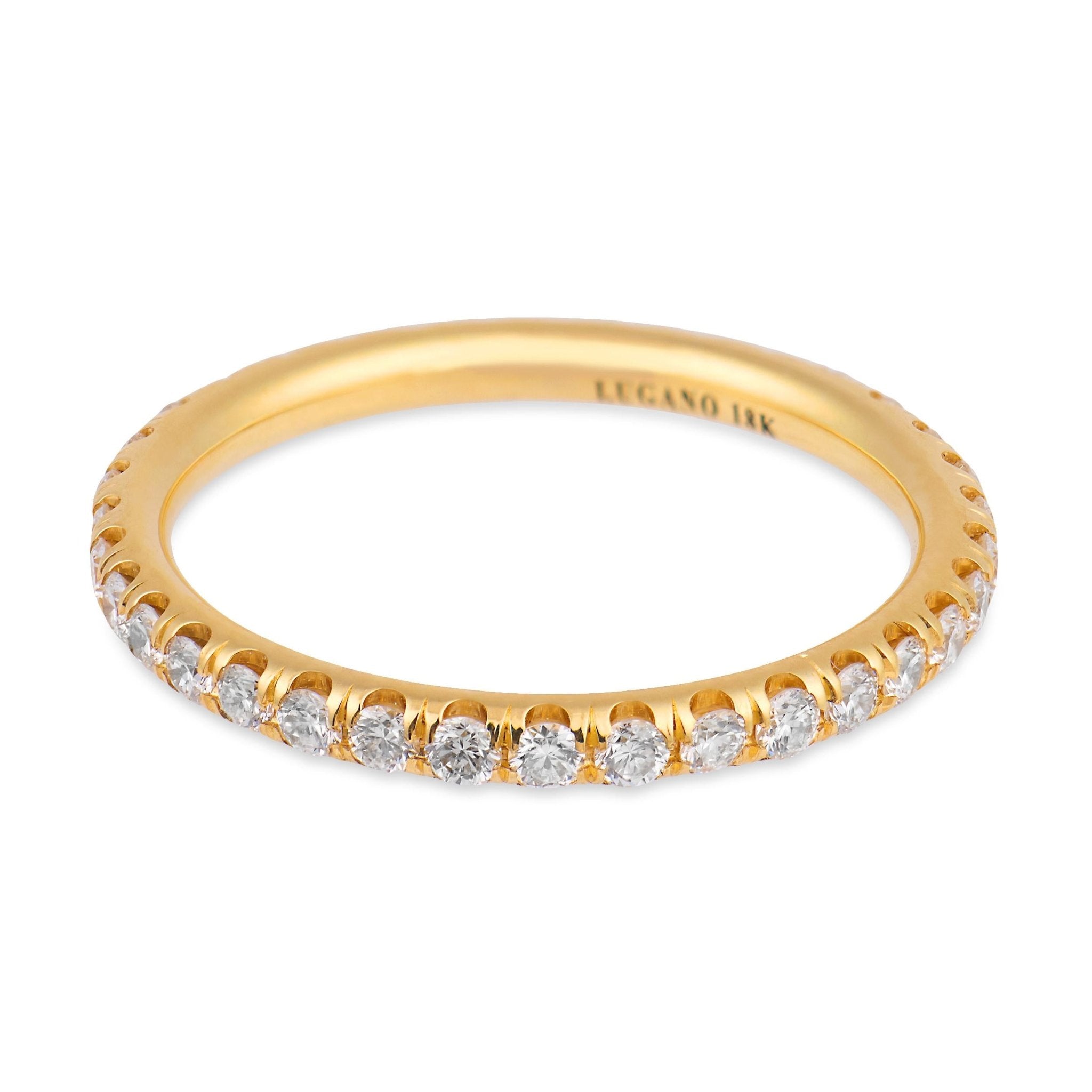 Lugano diamond 18k yellow gold eternity band