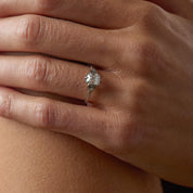Art deco GIA 1.01 carat old mine diamond platinum engagement ring