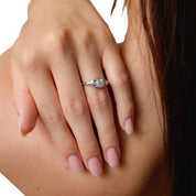 Art Deco GIA 0.91 carat old mine cut diamond platinum engagement ring