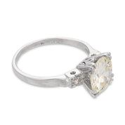 Mid Century GIA 2.07 carat old European cut diamond platinum engagement ring