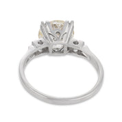 Mid Century GIA 2.07 carat old European cut diamond platinum engagement ring