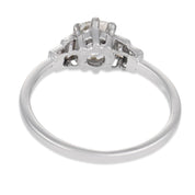 Art Deco GIA 1.09 carat old mine cut diamond platinum engagement ring