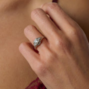 Art Deco diamond platinum engagement ring