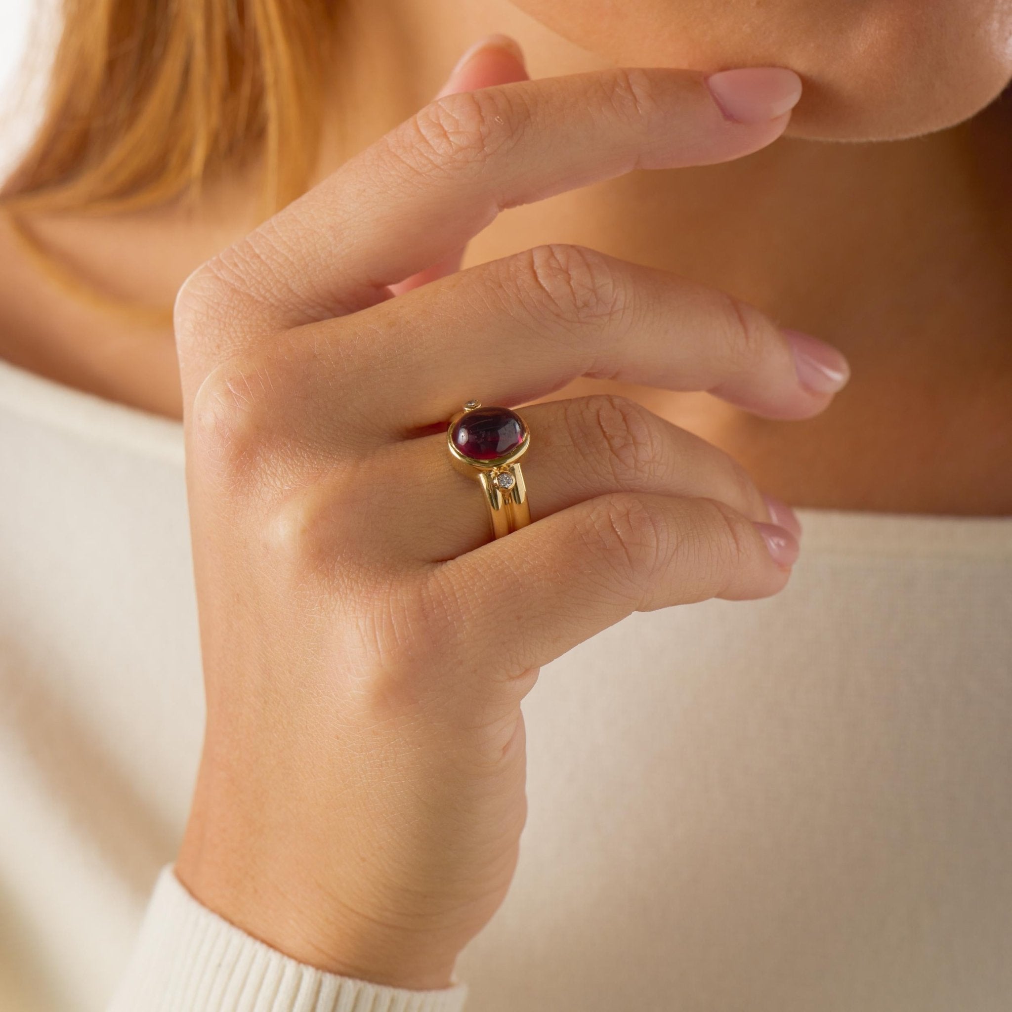 Vintage 3.80 carat tourmaline diamond 14k yellow gold ring