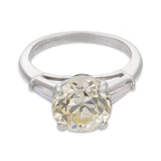 Mid Century GIA 2.56 carat old European cut diamond platinum engagement ring