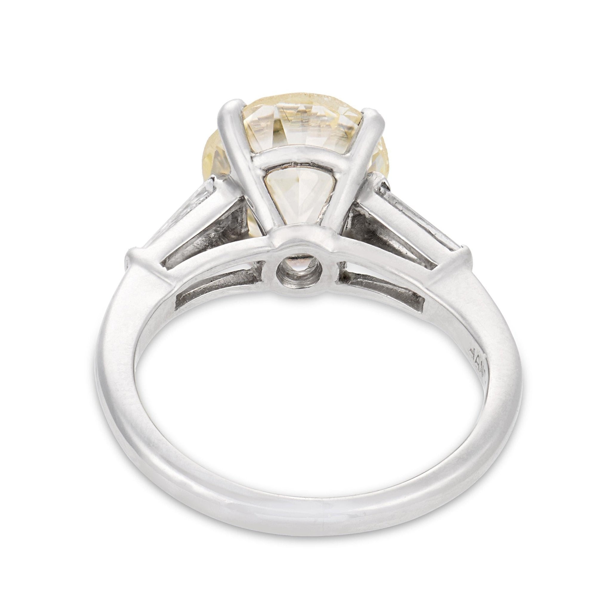 Mid Century GIA 2.56 carat old European cut diamond platinum engagement ring