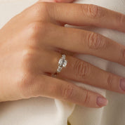 Retro GIA 1.25 carat old mine cut diamond 14k gold engagement ring