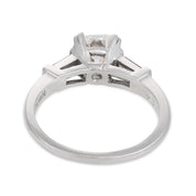Mid Century GIA 1.02 carat old mine cut diamond platinum engagement ring