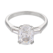 Mid Century GIA 1.53 carat old mine cut diamond platinum engagement ring