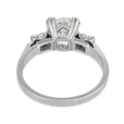 Art Deco GIA 2.01 carat old mine cut diamond platinum engagement ring
