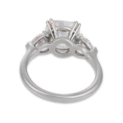 GIA 3.34 carat old mine cut diamond platinum engagement ring