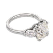GIA 3.34 carat old mine cut diamond platinum engagement ring