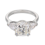 GIA 3.34 carat old mine cut diamond platinum engagement ring