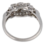 Mid Century 1.10 carat diamond platinum ring