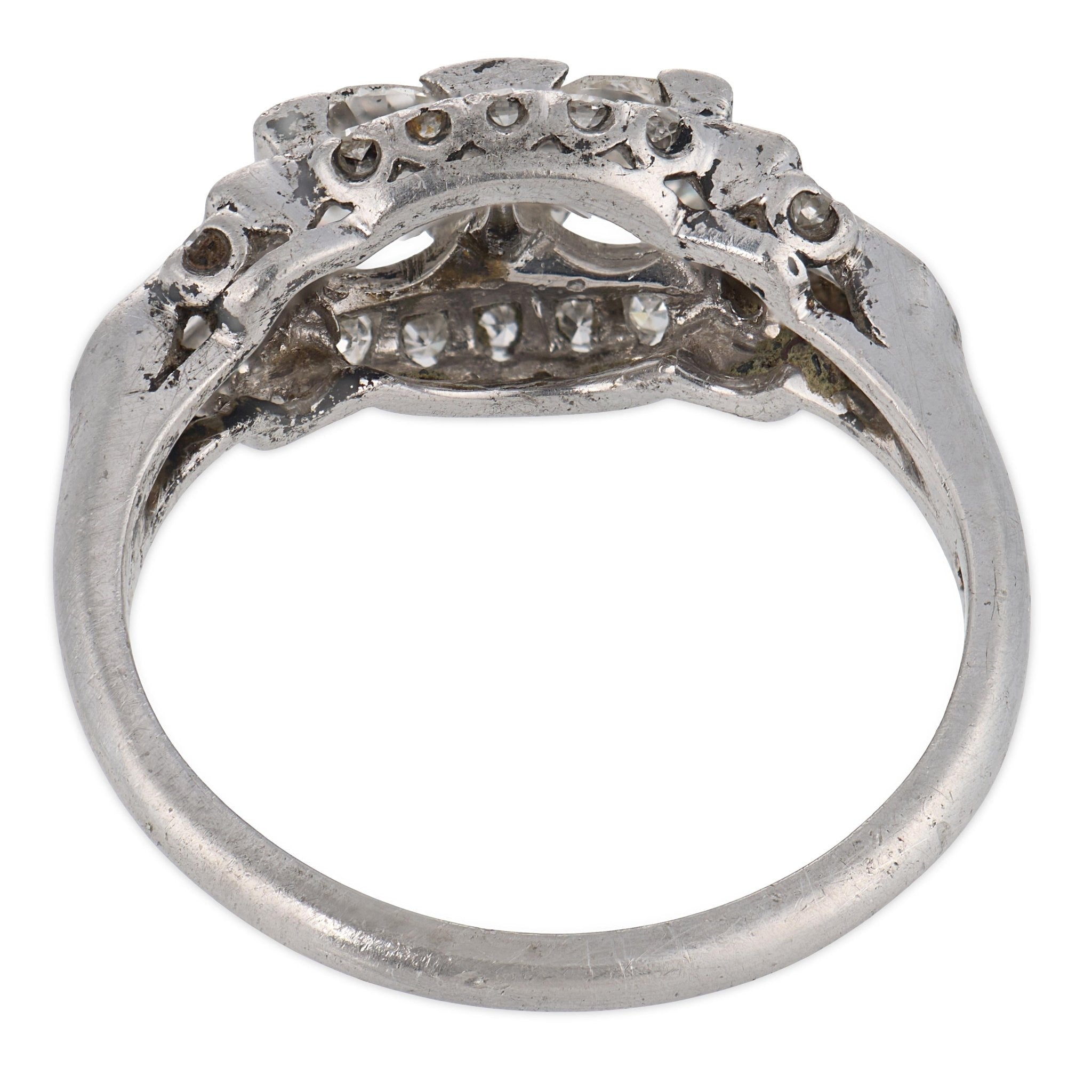 Mid Century 1.10 carat diamond platinum ring