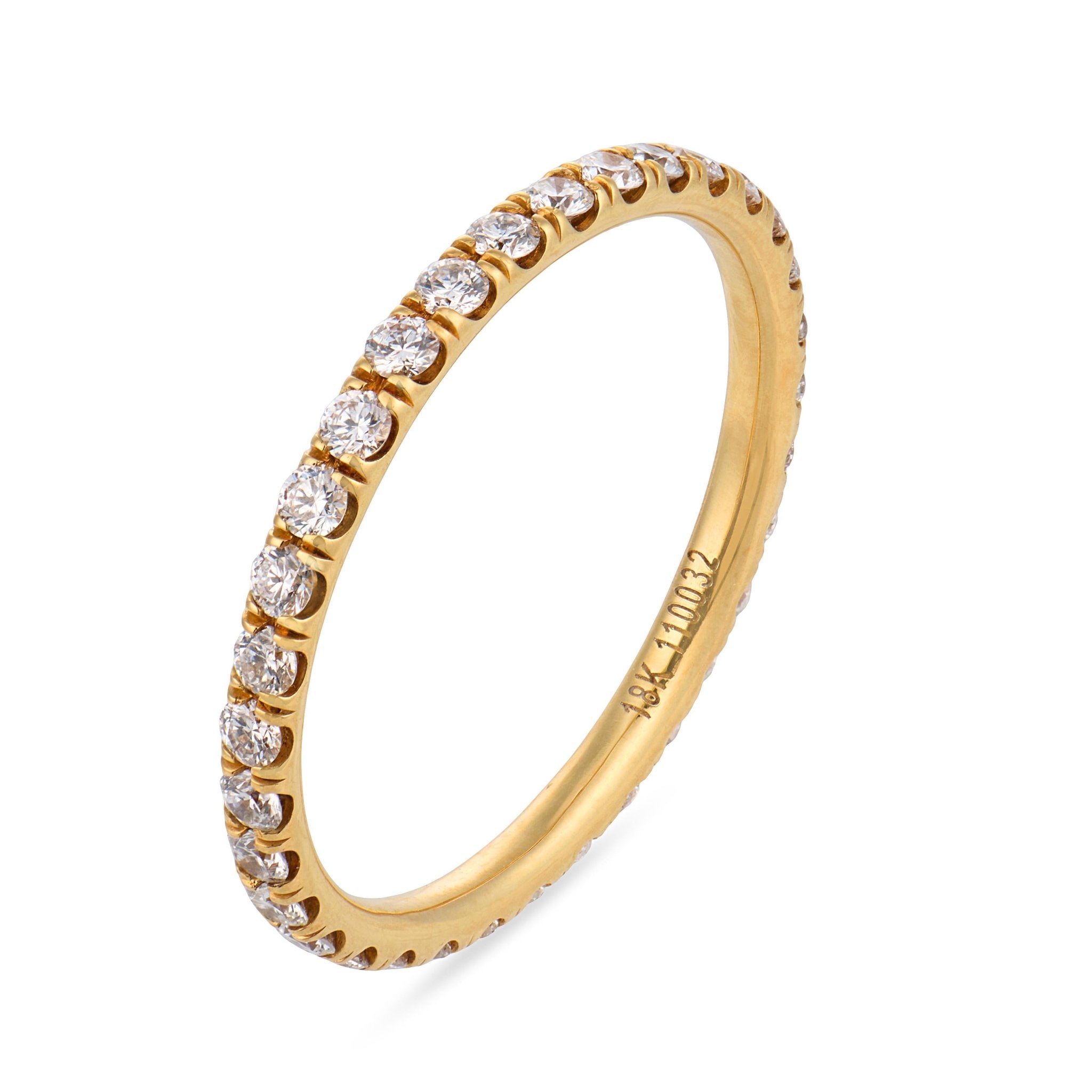 Lugano diamond 18k yellow gold eternity band