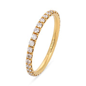 Lugano diamond 18k yellow gold eternity band