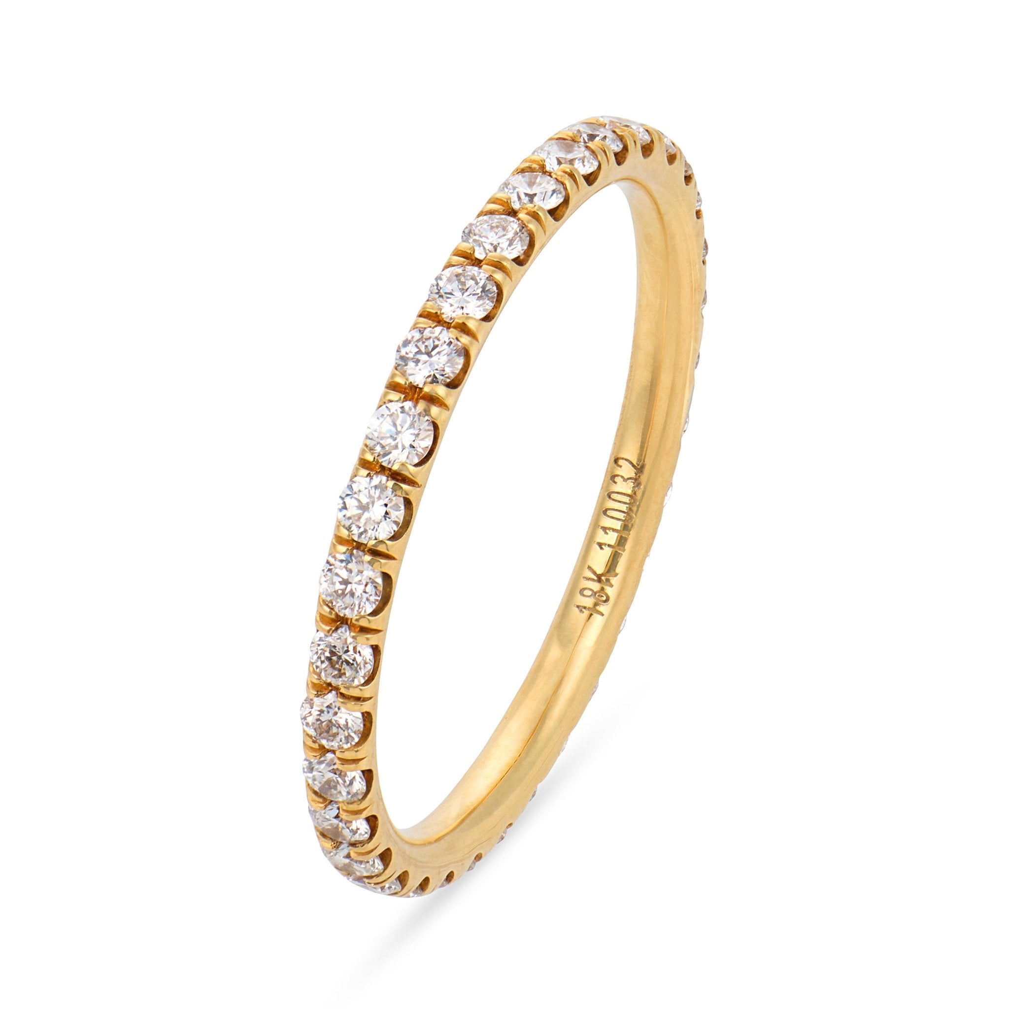 Lugano diamond 18k yellow gold eternity band