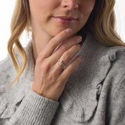 Lugano GIA 1.54 carat rose cut diamond 18k yellow gold engagement ring