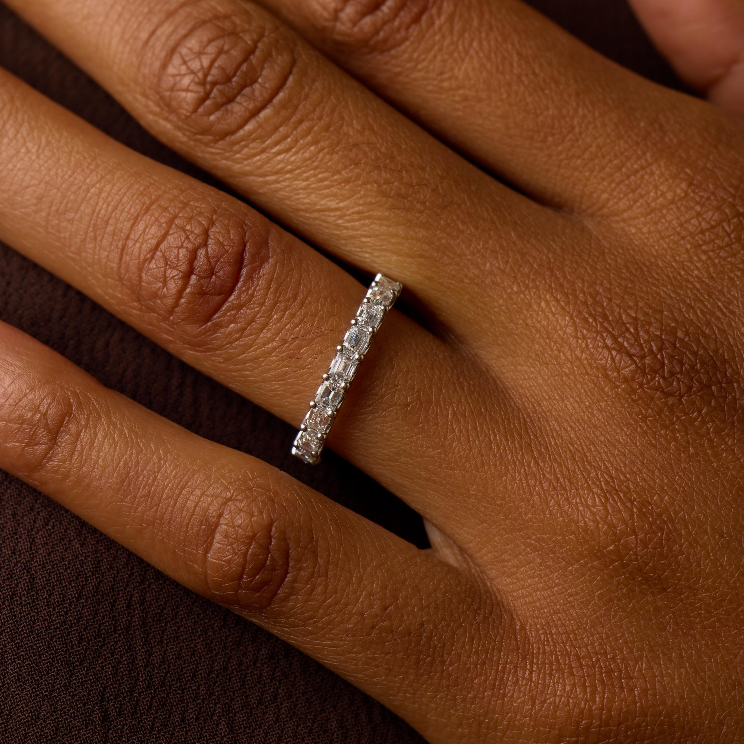 Lugano 2.00 carat diamond 18k white gold eternity band
