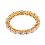 Lugano 1.90 carat oval cut diamond 18k yellow gold eternity band