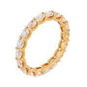 Lugano 1.90 carat oval cut diamond 18k yellow gold eternity band