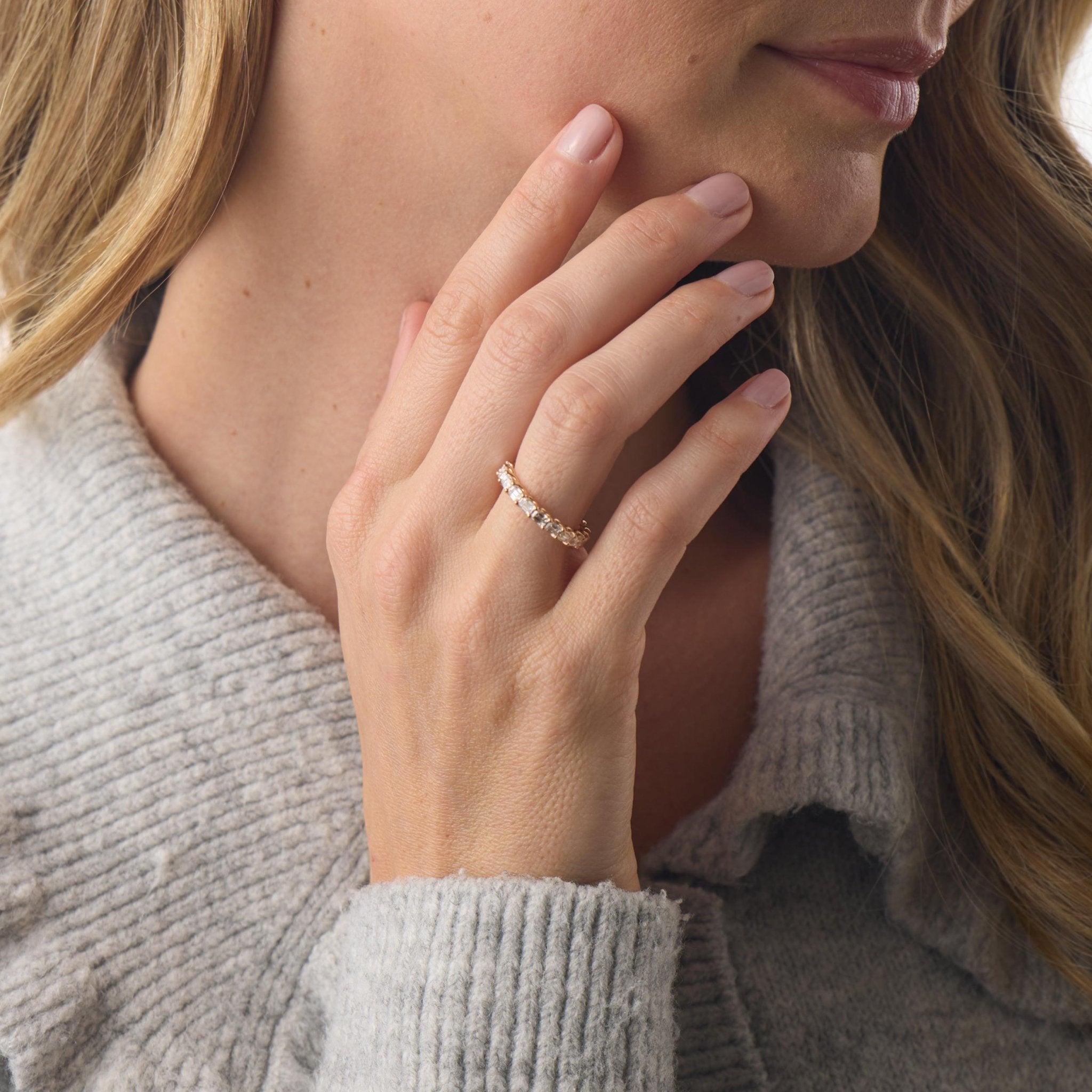 Lugano 2.23 carat diamond 18k yellow gold eternity band