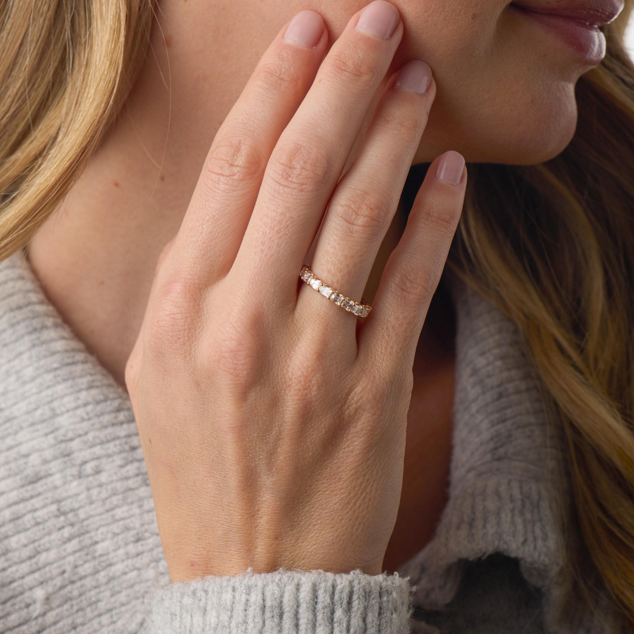 Lugano 2.23 carat diamond 18k yellow gold eternity band