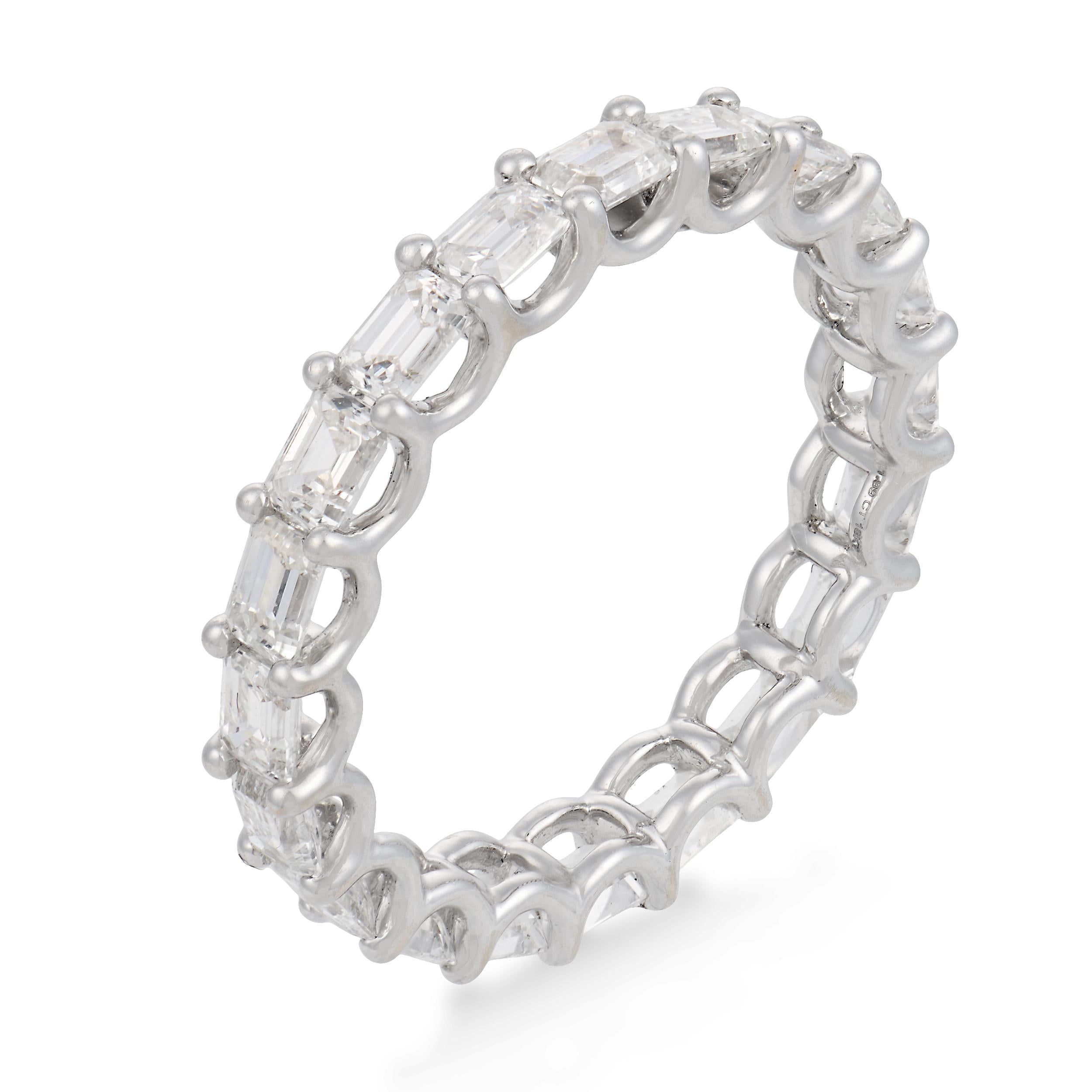 Lugano 2.00 carat diamond 18k white gold eternity band