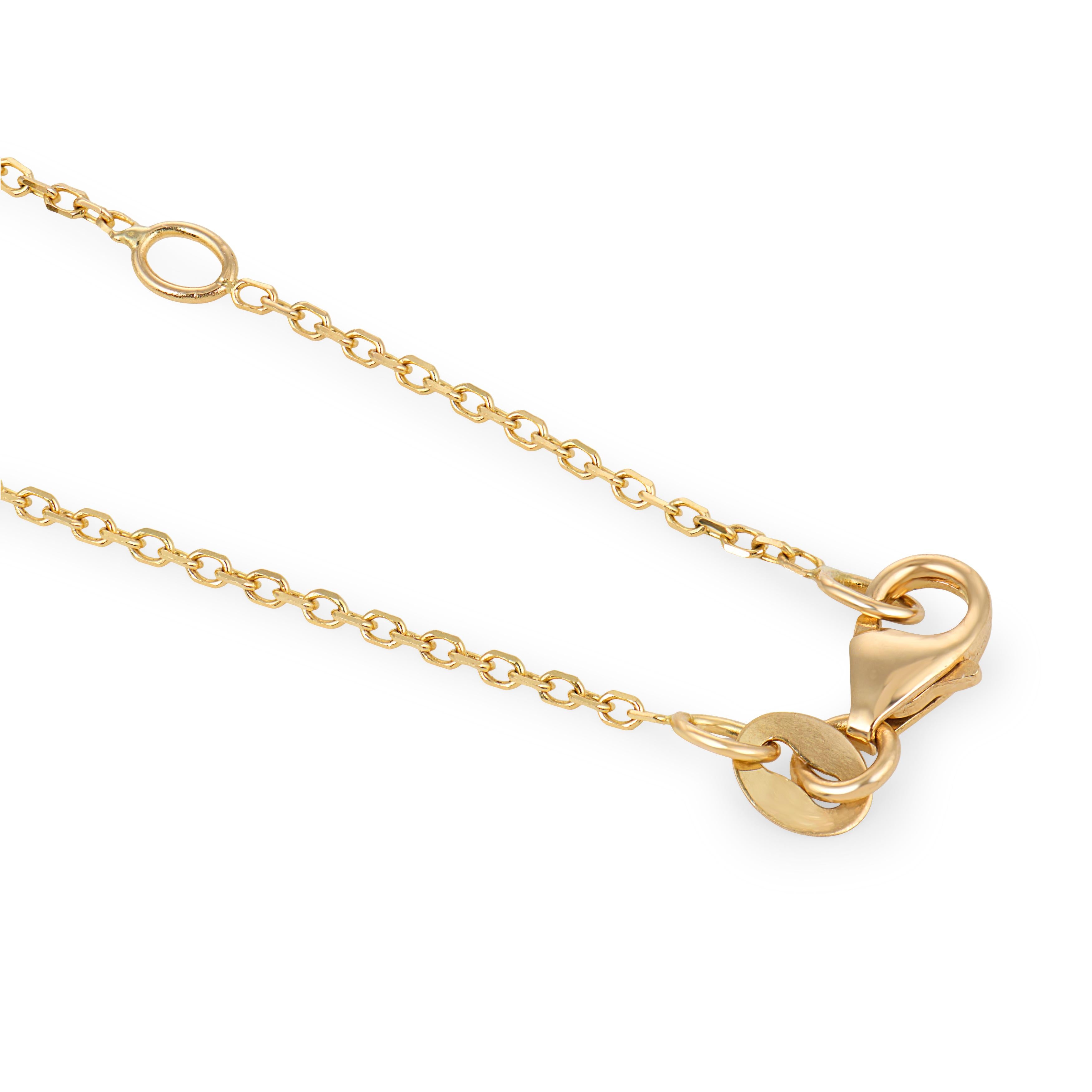 Contemporary GIA 2.02 carat diamond 18k yellow gold necklace