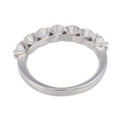 Vintage diamond 18k white gold half eternity band