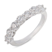 Vintage Mayors diamond 18k white gold half eternity band