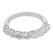 Vintage Mayors diamond 18k white gold half eternity band
