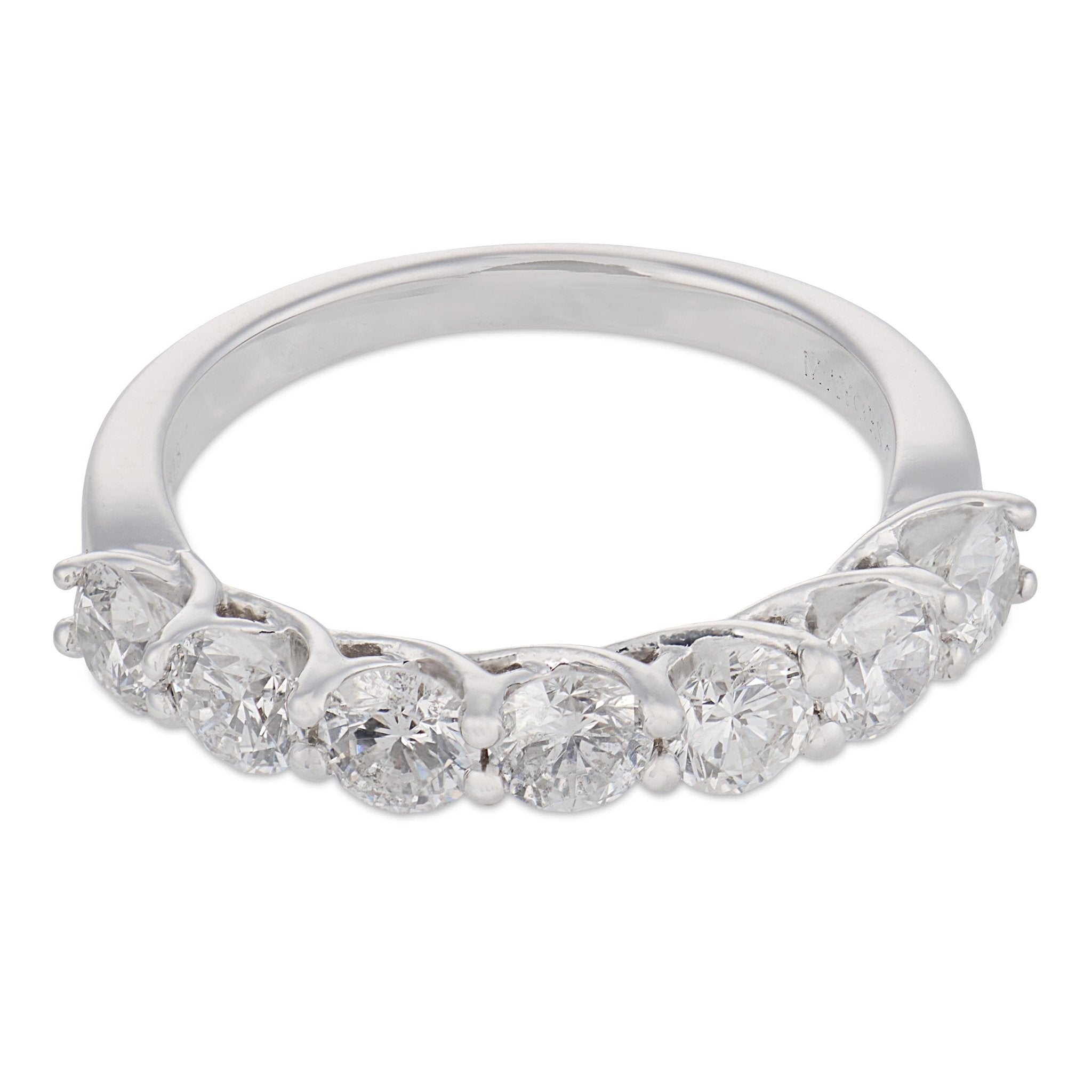 Vintage Mayors diamond 18k white gold half eternity band