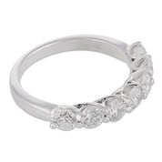 Vintage Mayors diamond 18k white gold half eternity band