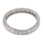 Edwardian 2.25 carat antique French cut diamond platinum eternity band