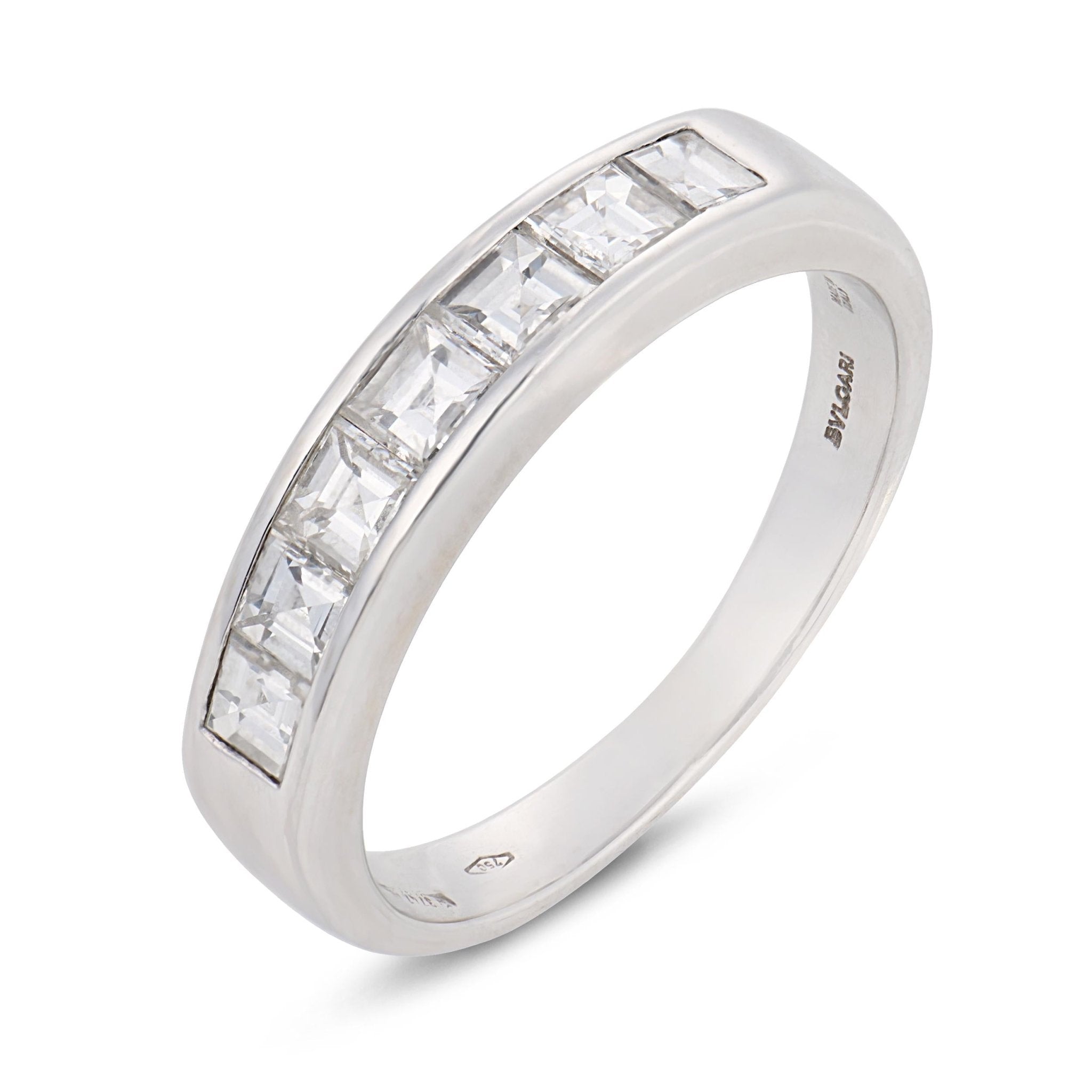 Bvlgari 1.30 carat diamond 18k white gold wedding band
