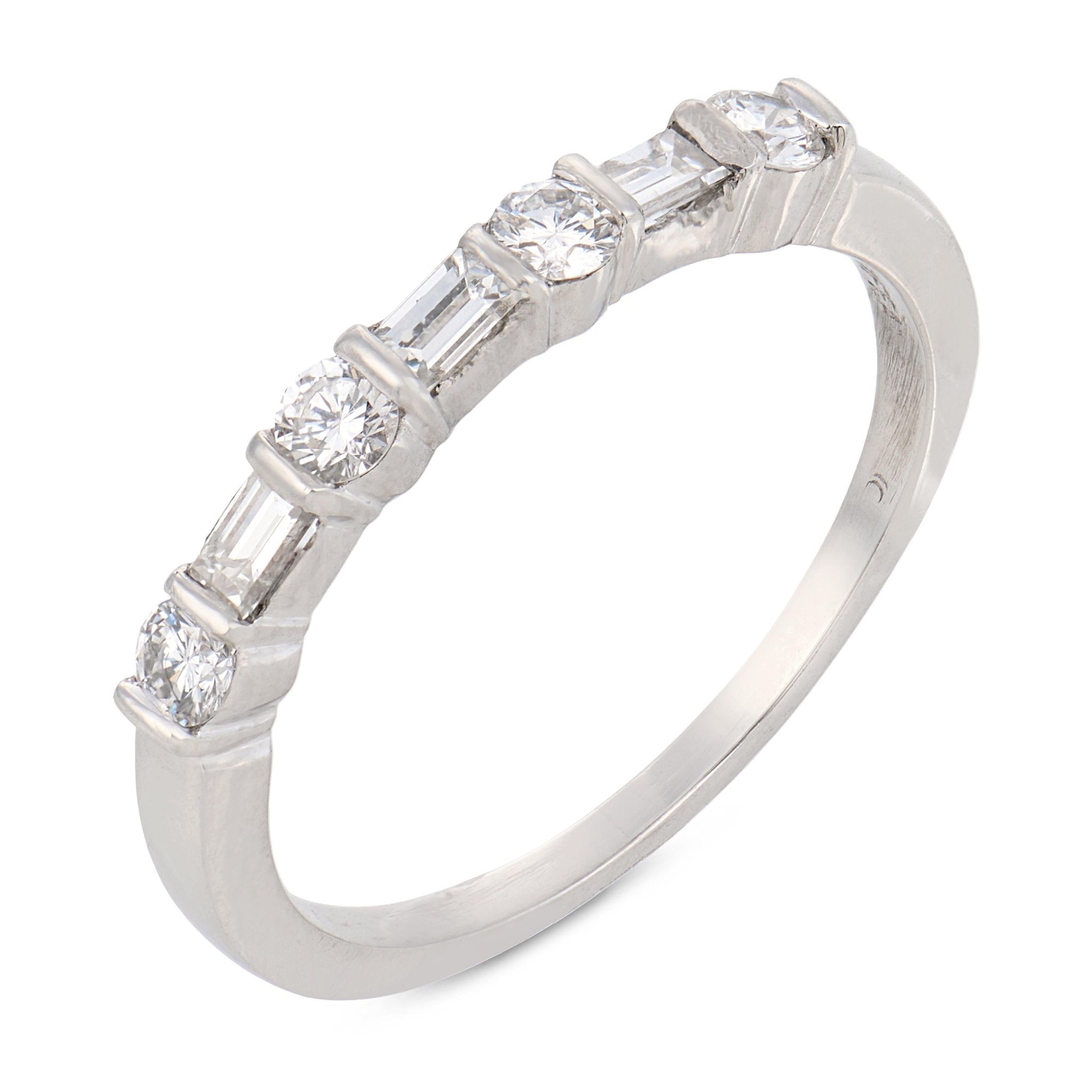 Tiffany & Co. diamond platinum half eternity wedding band