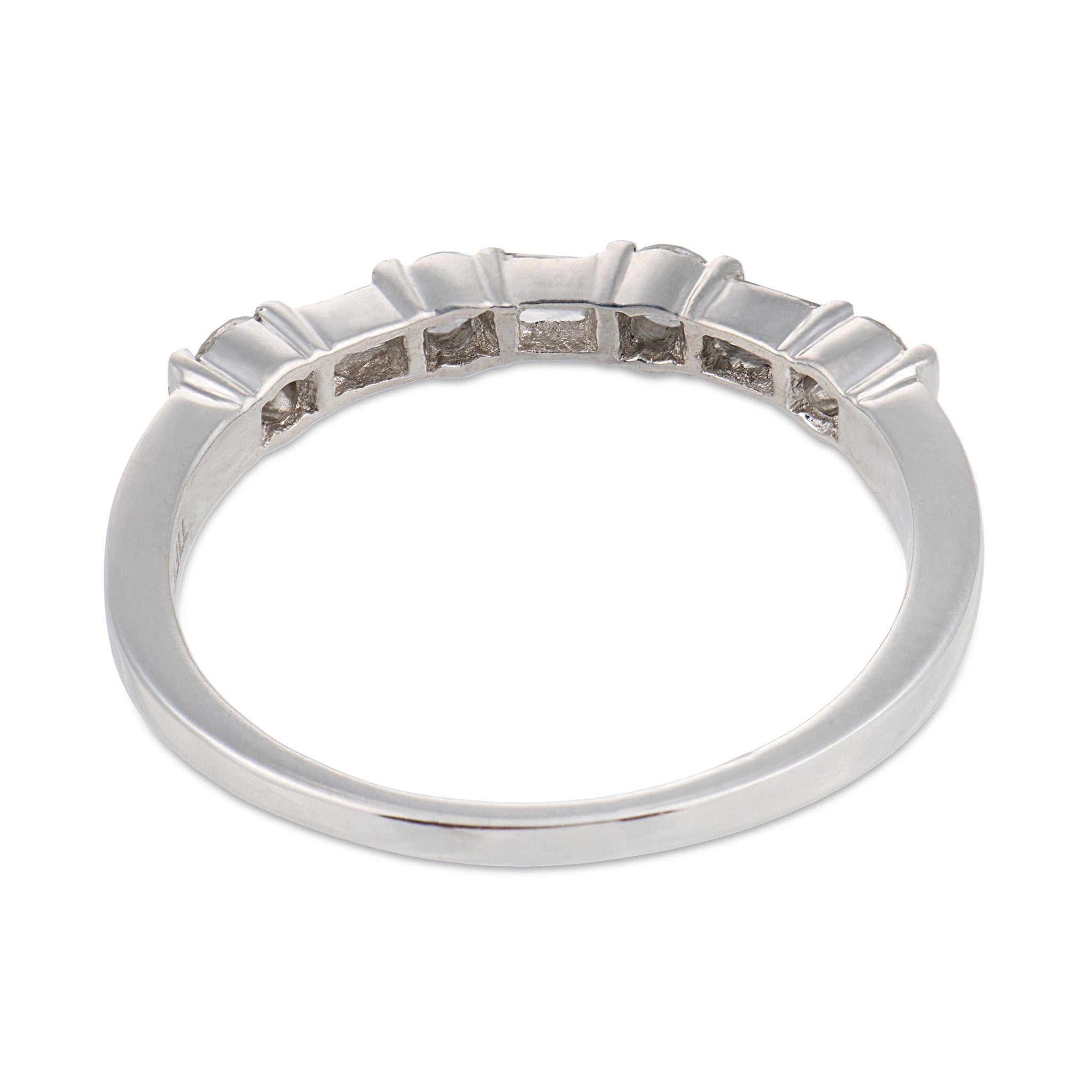Tiffany & Co. diamond platinum half eternity wedding band