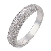 Vintage diamond platinum half eternity band