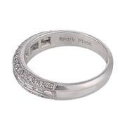 Vintage diamond platinum half eternity band