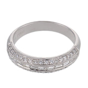 Vintage diamond platinum half eternity band