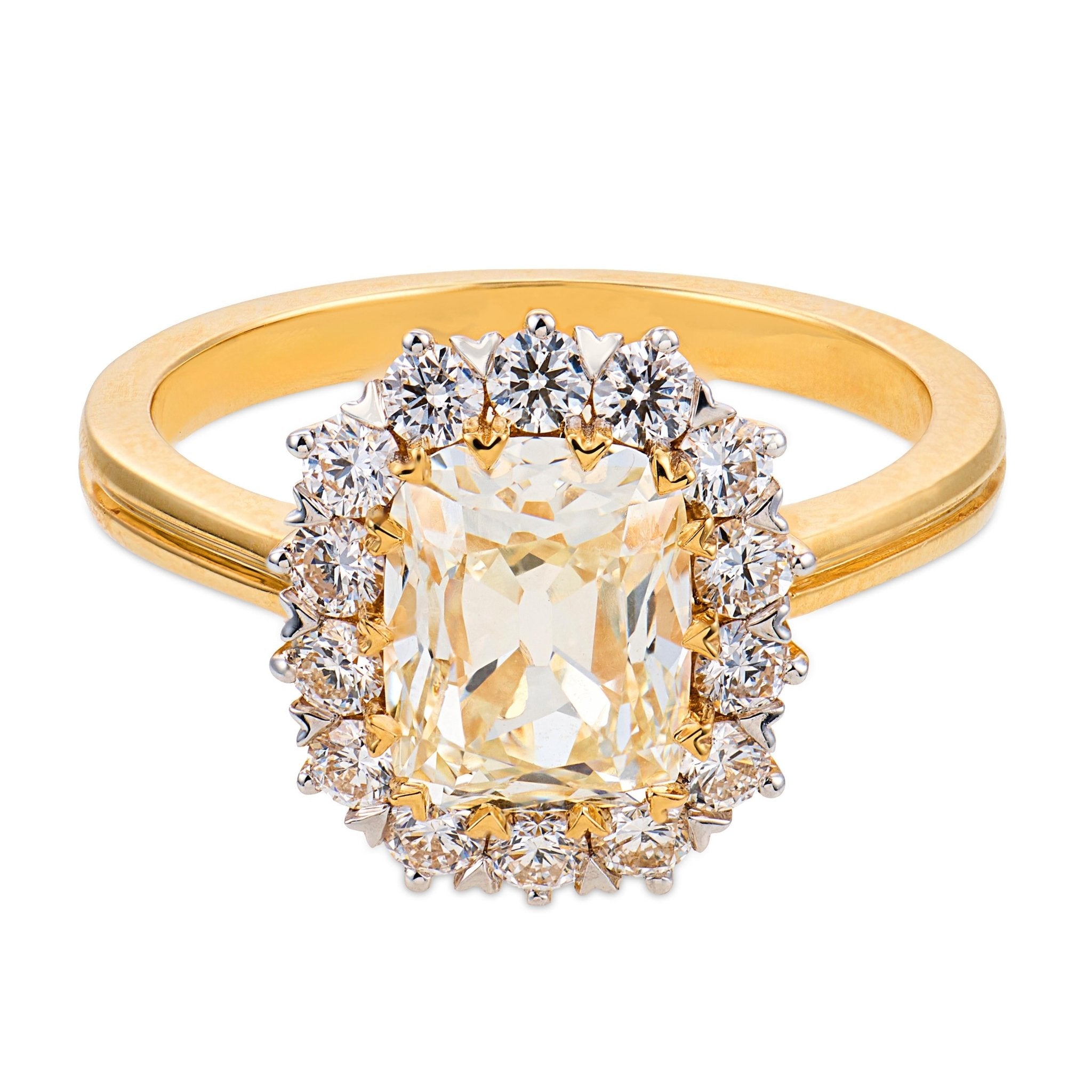 Terrace Park GIA 1.82 carat diamond 18k yellow gold ring  - T&H Exclusive