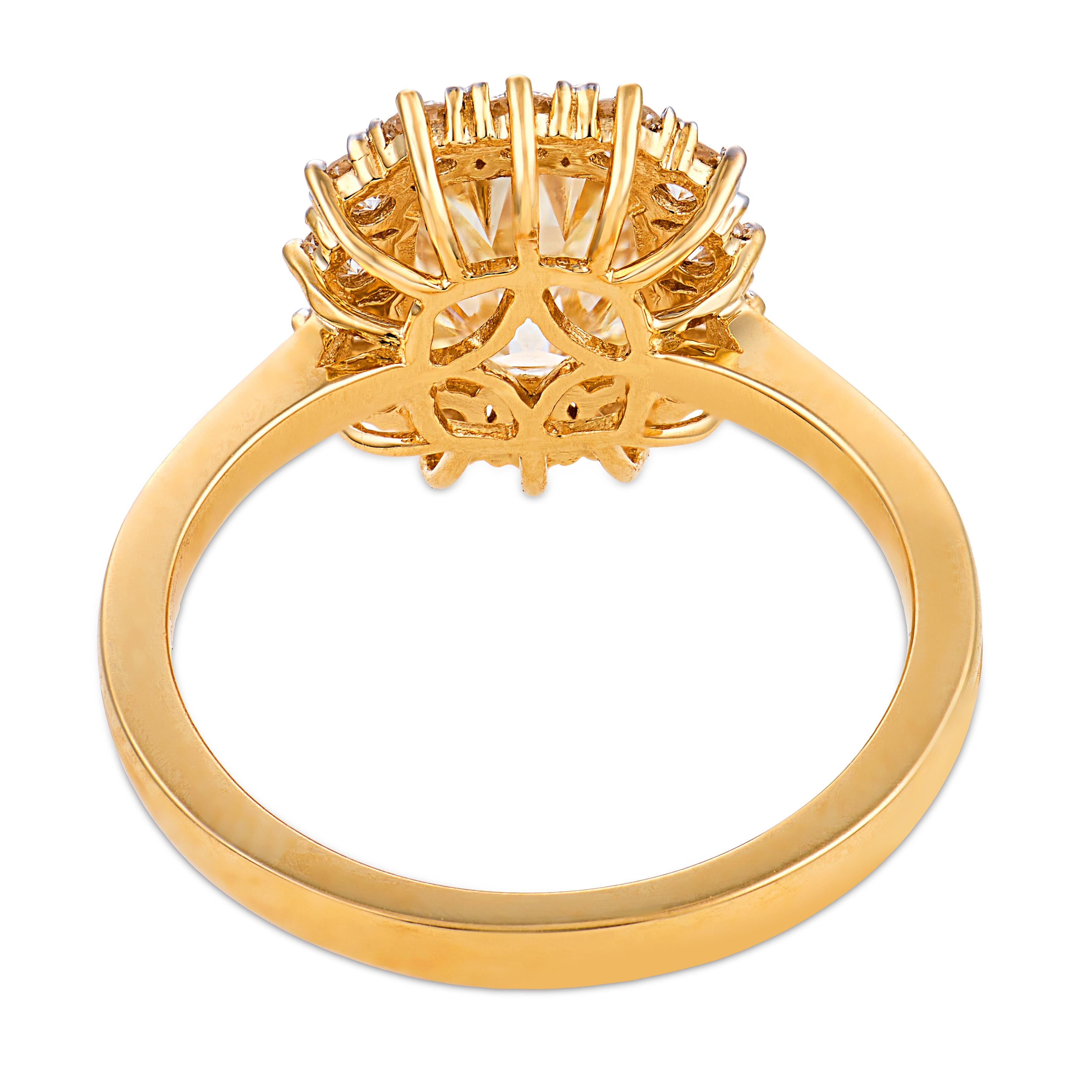 Terrace Park GIA 1.82 carat diamond 18k yellow gold ring  - T&H Exclusive