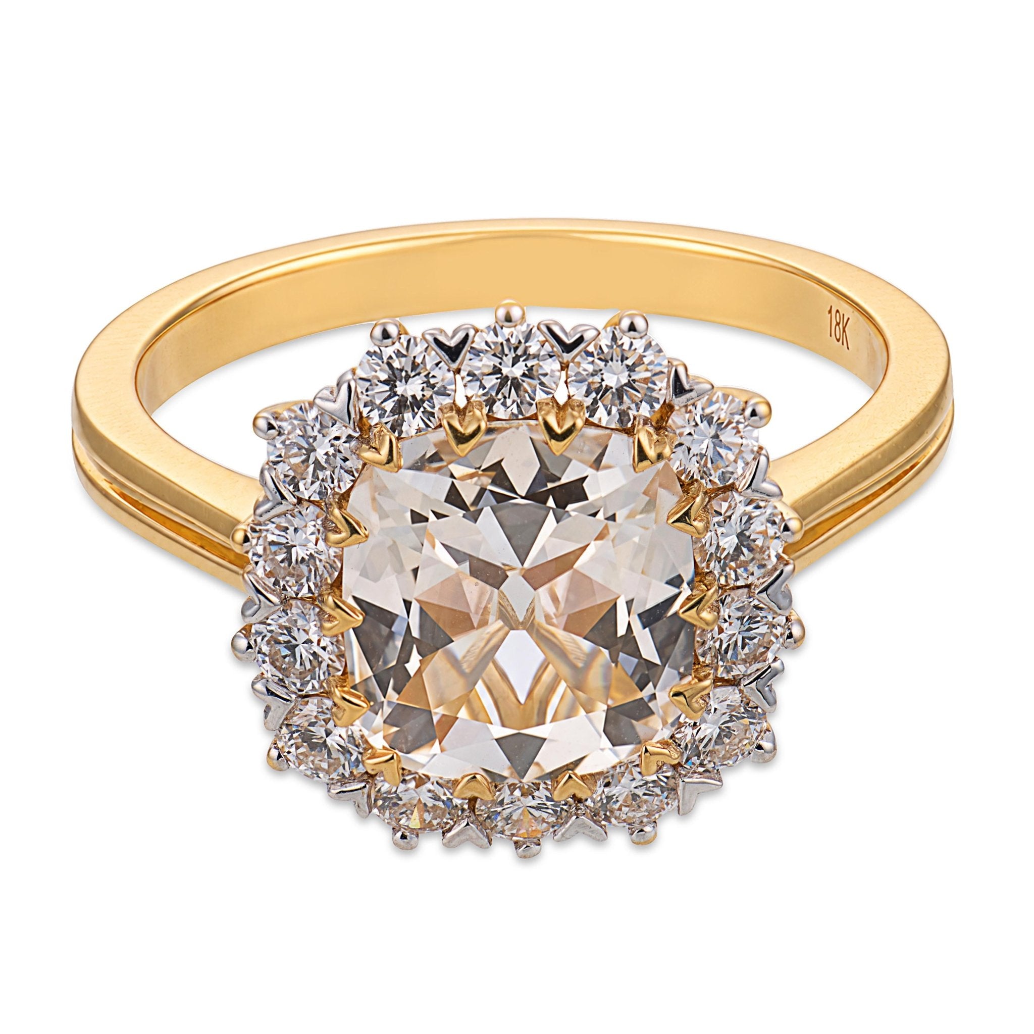 Braswell GIA 1.26 carat diamond 18k yellow gold engagement ring - T&H Exclusive