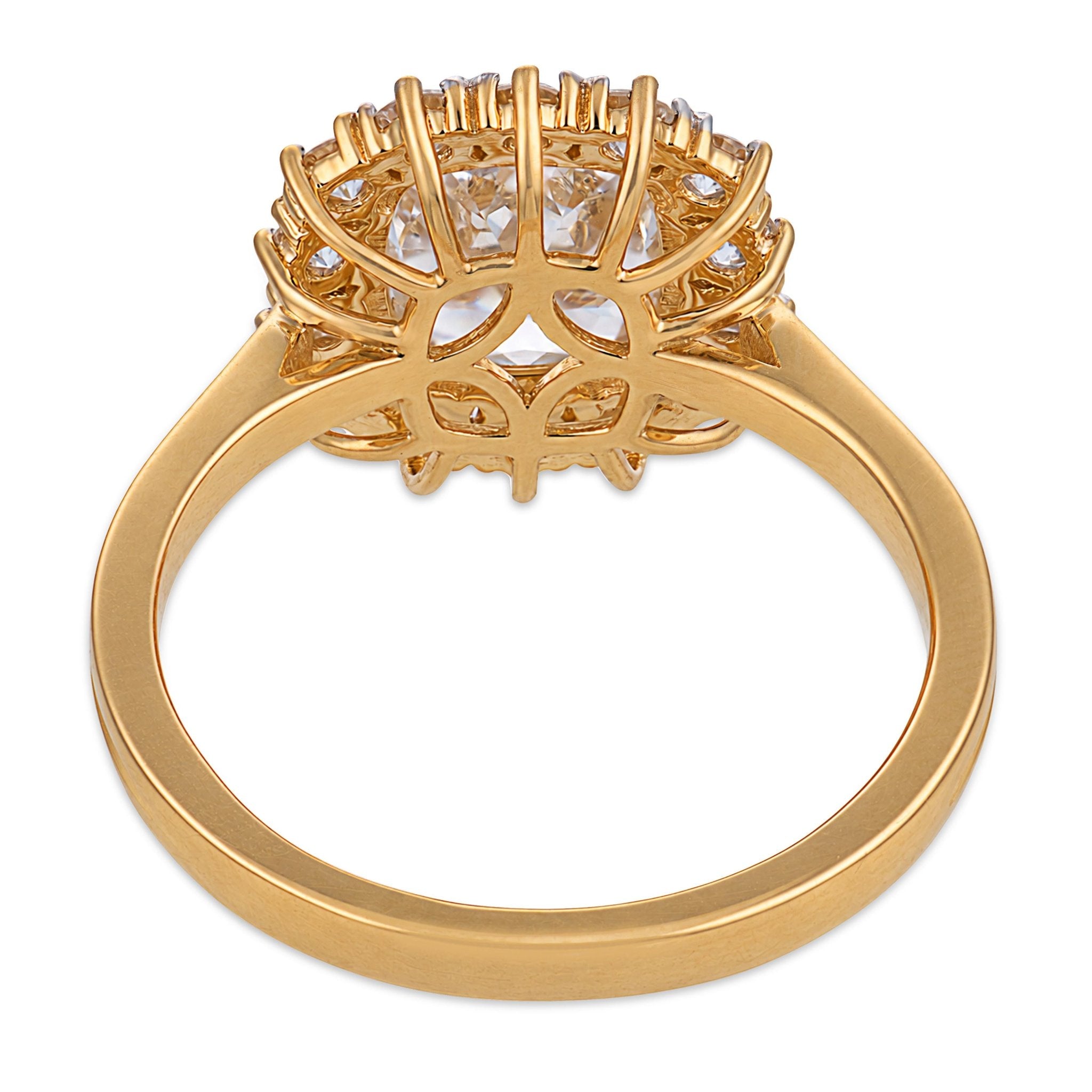 Braswell GIA 1.26 carat diamond 18k yellow gold engagement ring - T&H Exclusive